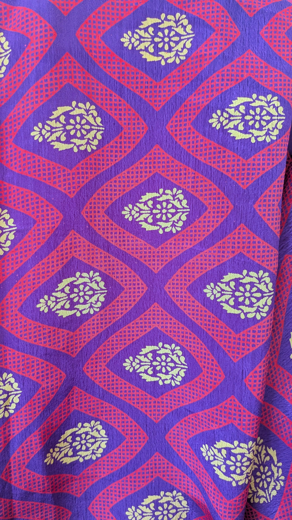 Wrap blouse with bishop sleeves