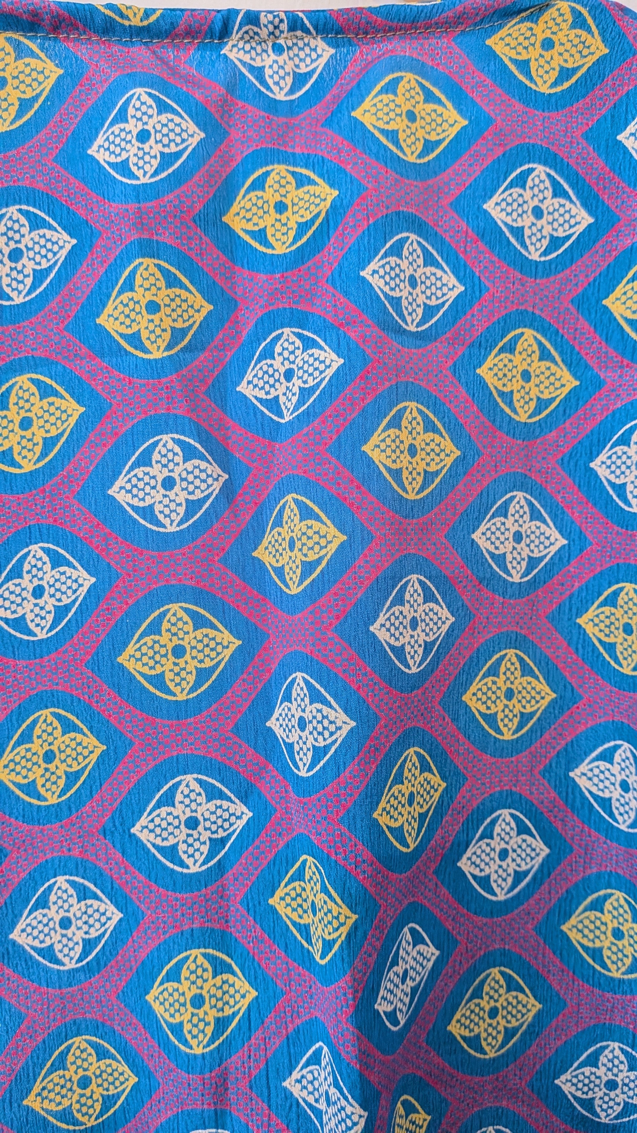 Wrap blouse with bishop sleeves