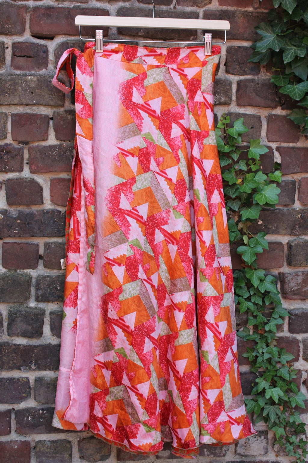 Long reversible skirt