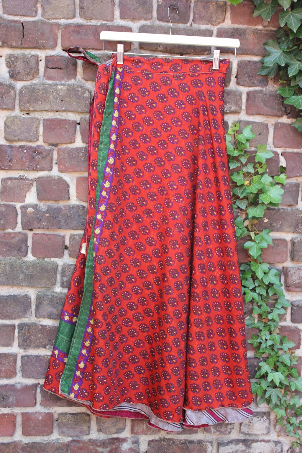 Long reversible skirt