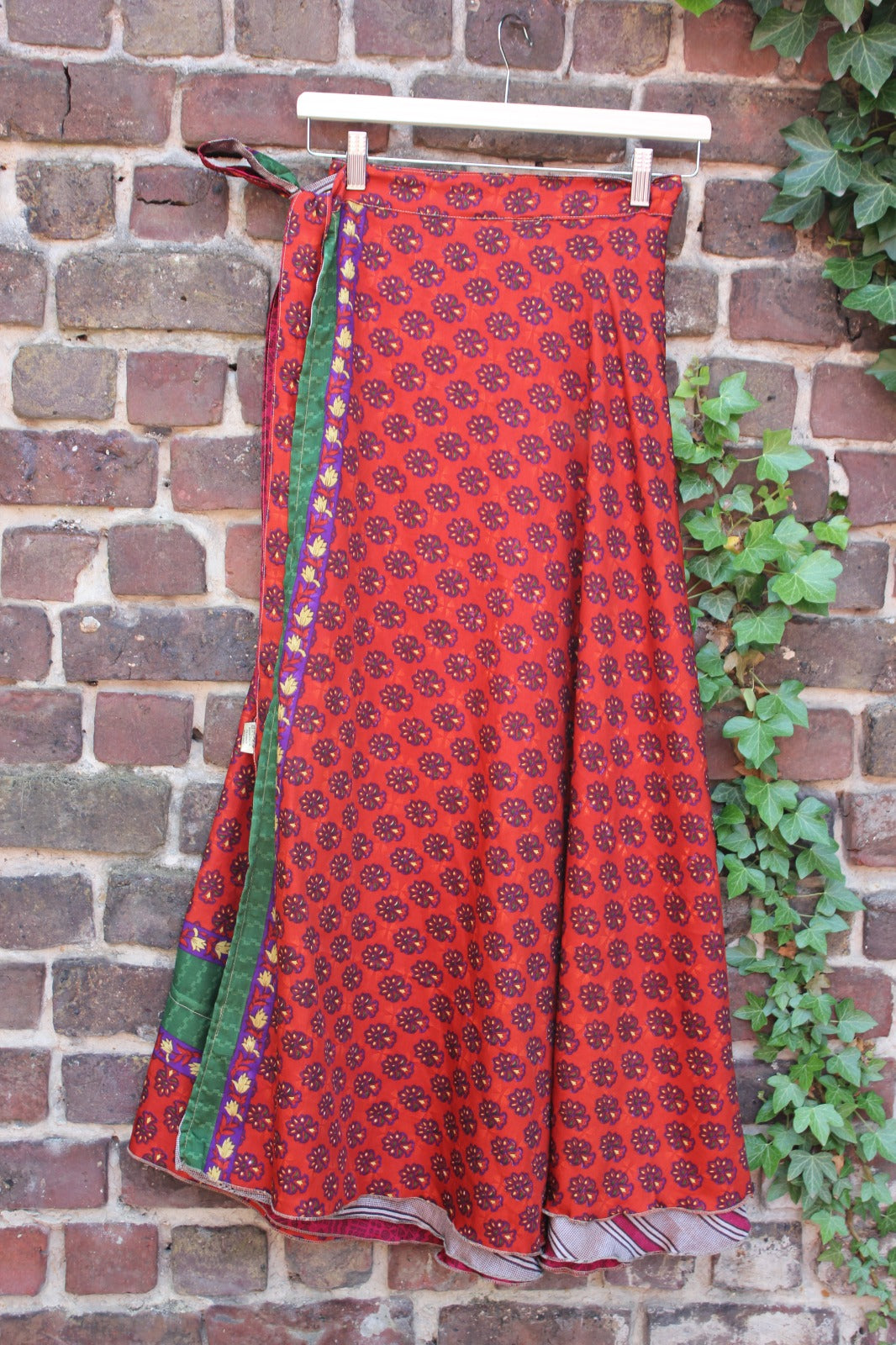 Long reversible skirt