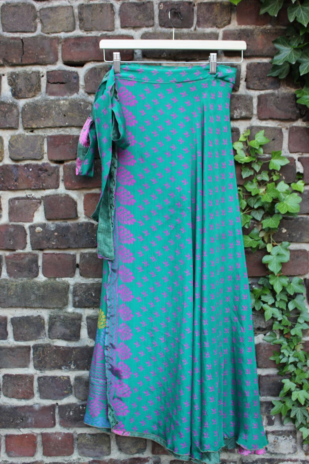 Long reversible skirt
