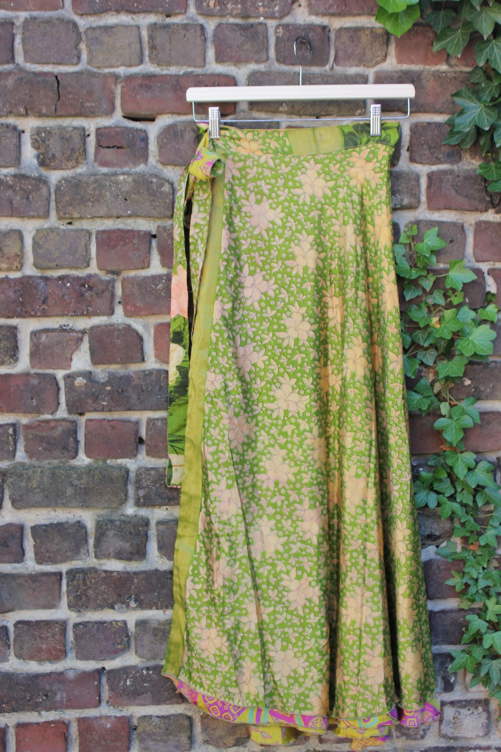 Long reversible skirt