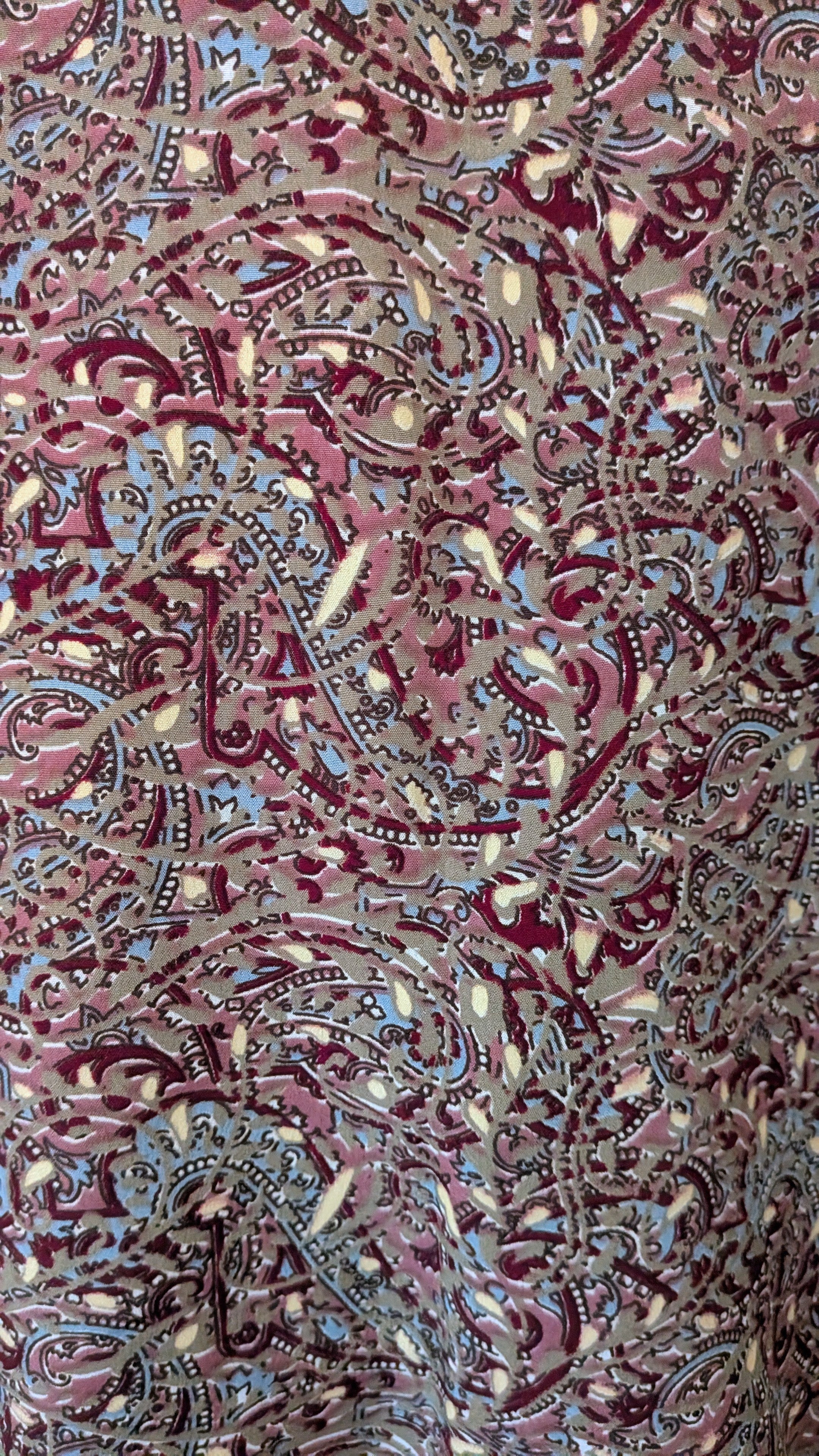 Wrap blouse with bishop sleeves