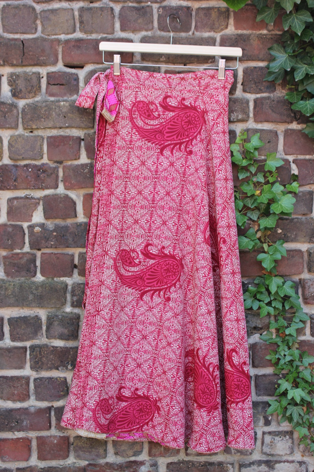 Long reversible skirt