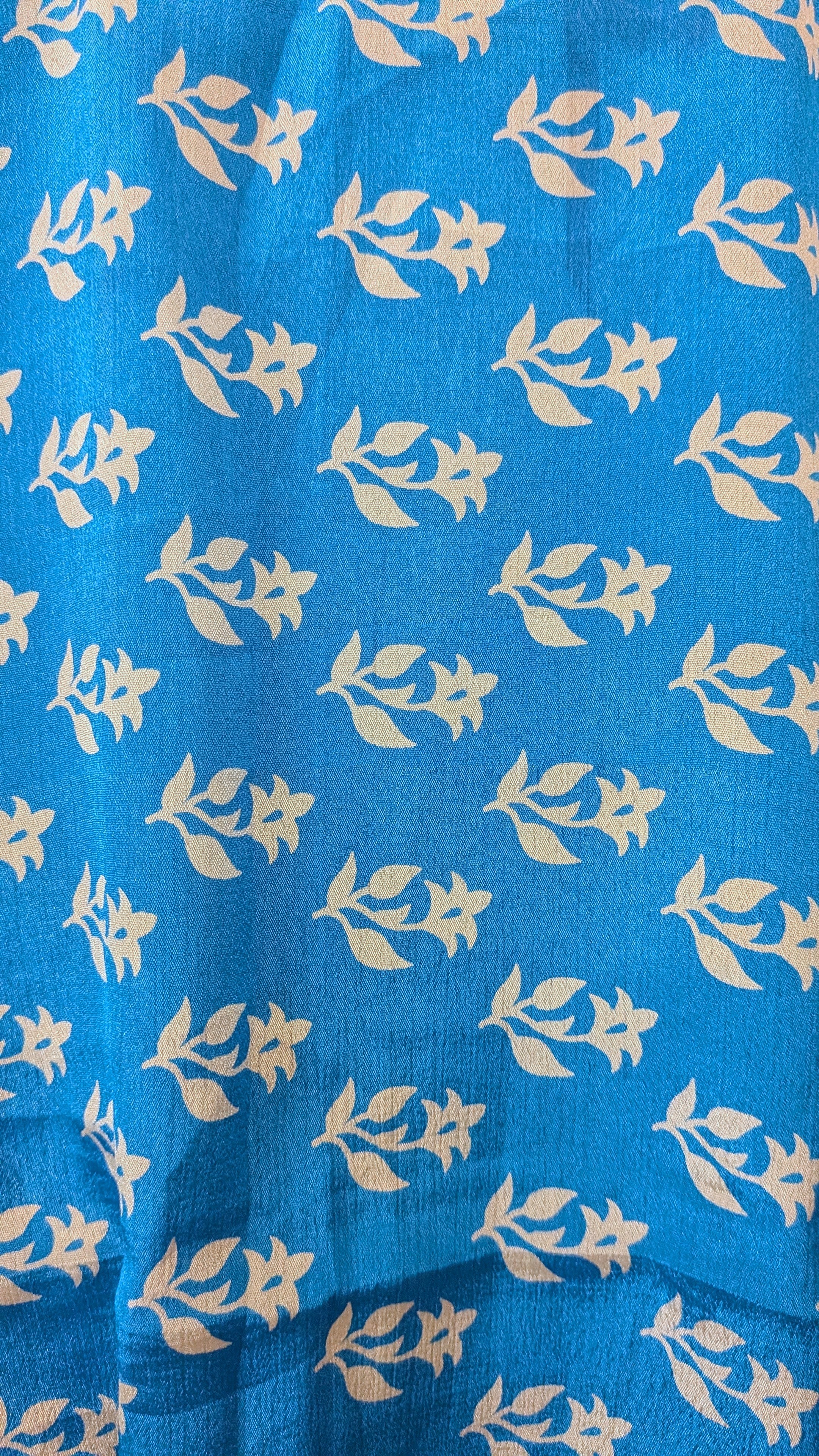 Wrap blouse with bishop sleeves