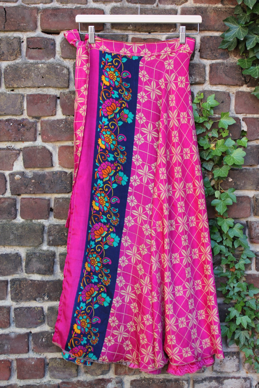 Long reversible skirt