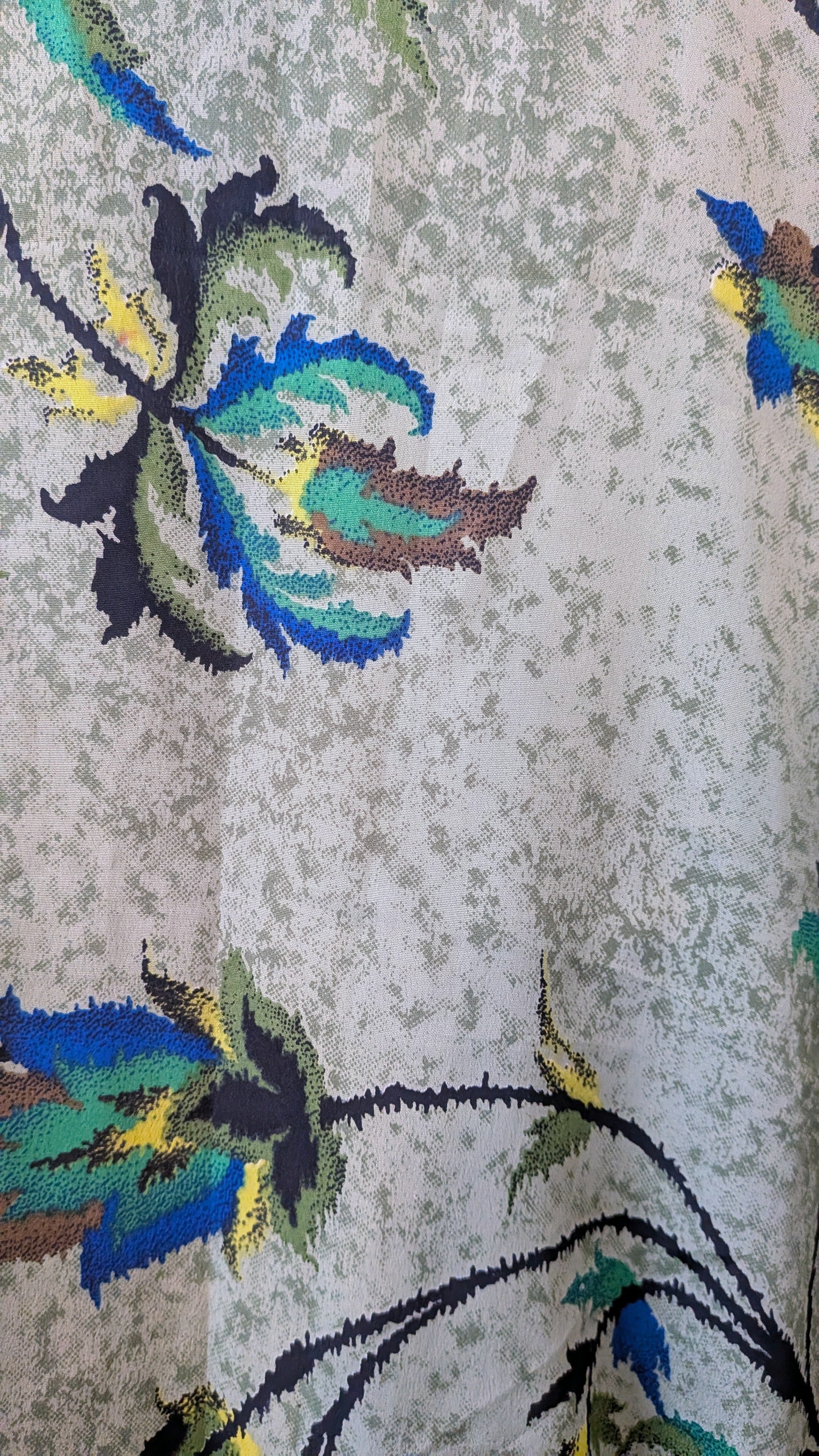 Wrap blouse with bishop sleeves