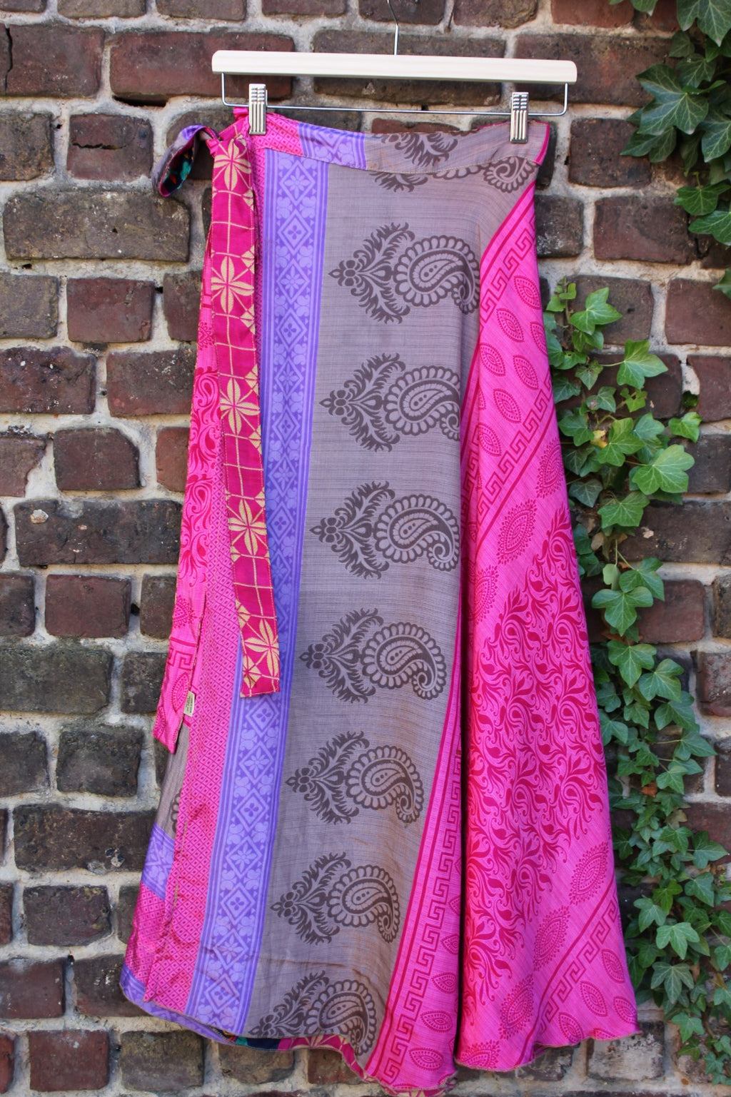 Long reversible skirt