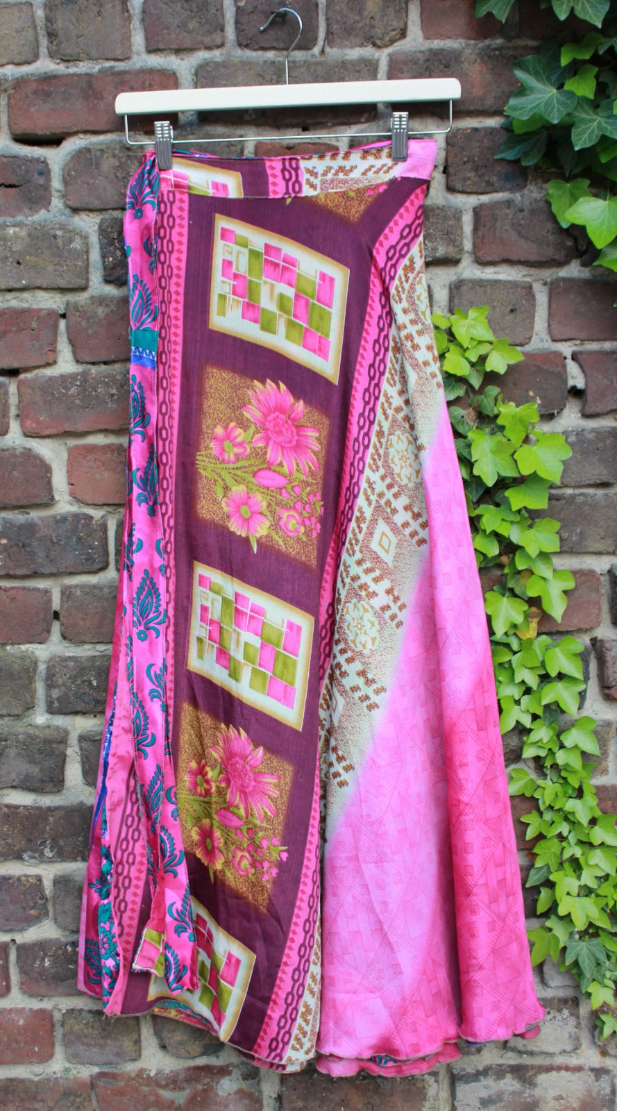 Long reversible skirt